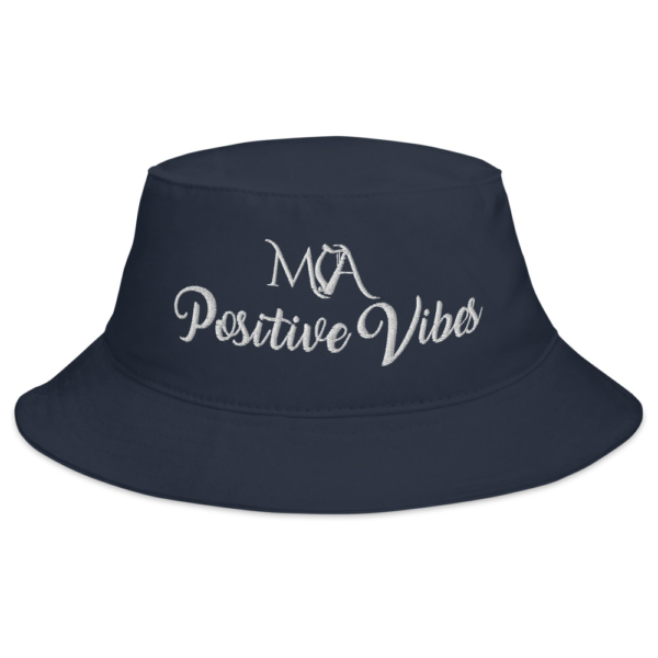 Positive Vibes Navy Bucket Hat - Image 3