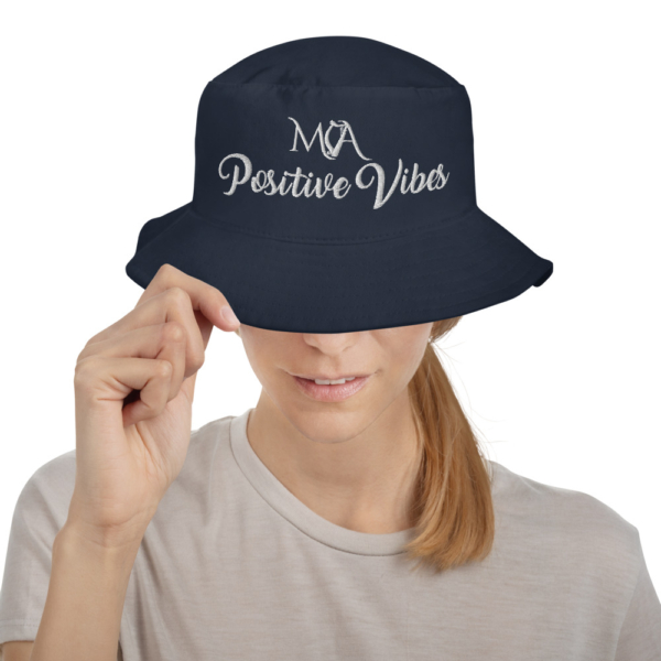 Positive Vibes Navy Bucket Hat