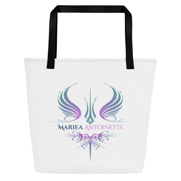 Mariea Antoinette- White- All-Over Print Large Tote Bag